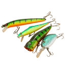 Conjunto de iscas artificiais coloridas para pesca esportiva, com anzóis triplos, disponíveis na loja Canoeiros em Palmas Tocantins.