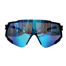 Óculos de sol esportivo com lentes polarizadas azul espelhadas, ideal para pesca e aventura, disponível na loja Canoeiros Palmas Tocantins.